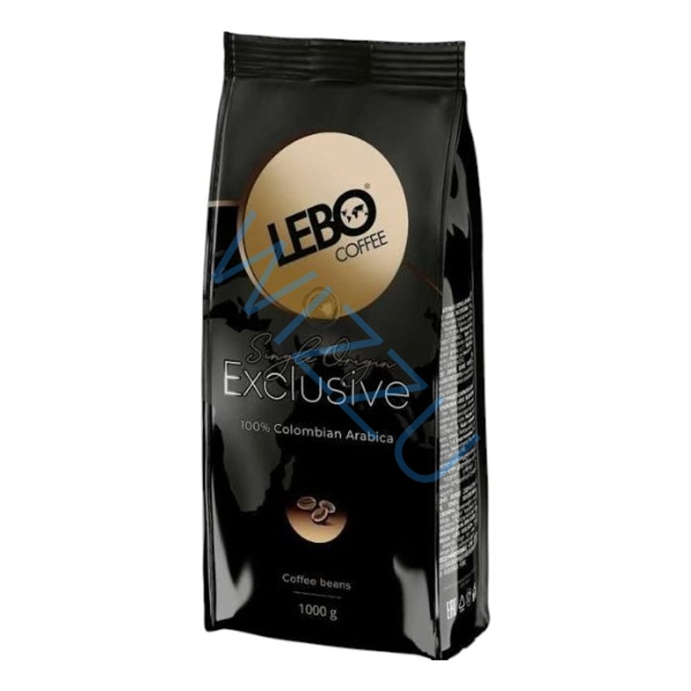 Кофе жареный в зернах LEBO ЭКСКЛЮЗИВ Арабика среднеоб 1000г