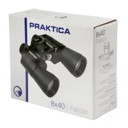 Бинокль Praktica Falcon 8x40 Black в упаковке с боковым видом