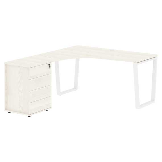 Стол эргономичный с тумбой EVCET 1518(L) 1560х1880х750 EDIS