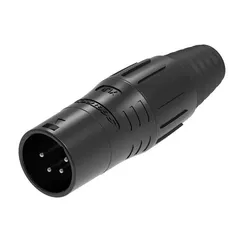 Seetronic SCSM4-B Кабельный разъём XLR "папа", 4-контактный. Никелированный корпус (черный)