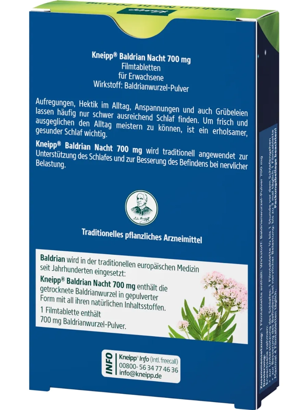 Kneipp Таблетки валерианы на ночь 700 мг, 30 шт.