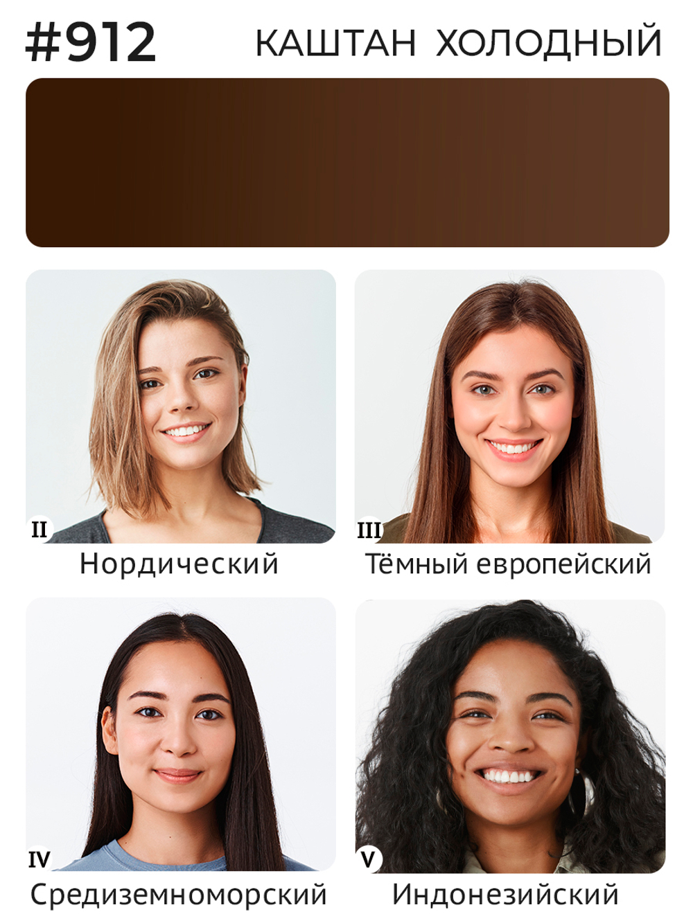 Минеральный пигмент Ne Pigment Каштан Холодный #912, 7 мл.