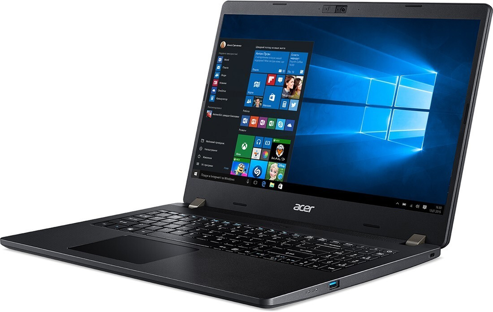 Ноутбук Acer TravelMate P2 TMP215-52-52HL - 15.6;, 1920x1080 (Full HD), Intel Core i5 10210U 1600MHz, SODIMM DDR4 8GB, HDD 1TB, Intel UHD Graphics, Bluetooth, Wi-Fi, FPR, noDVD, 3cell, Чёрный, Windows 10 Pro 64, NX.VLLER.00P