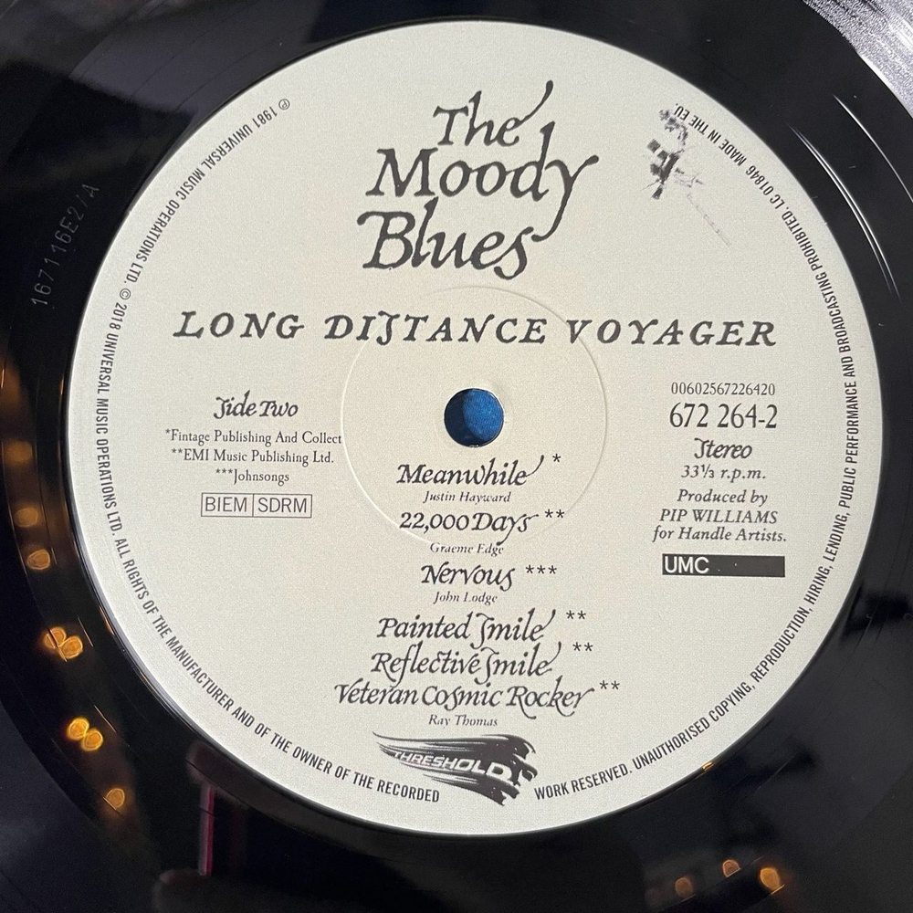 Винтажная виниловая пластинка LP The Moody Blues Long Distance Voyager (EU 2018)
