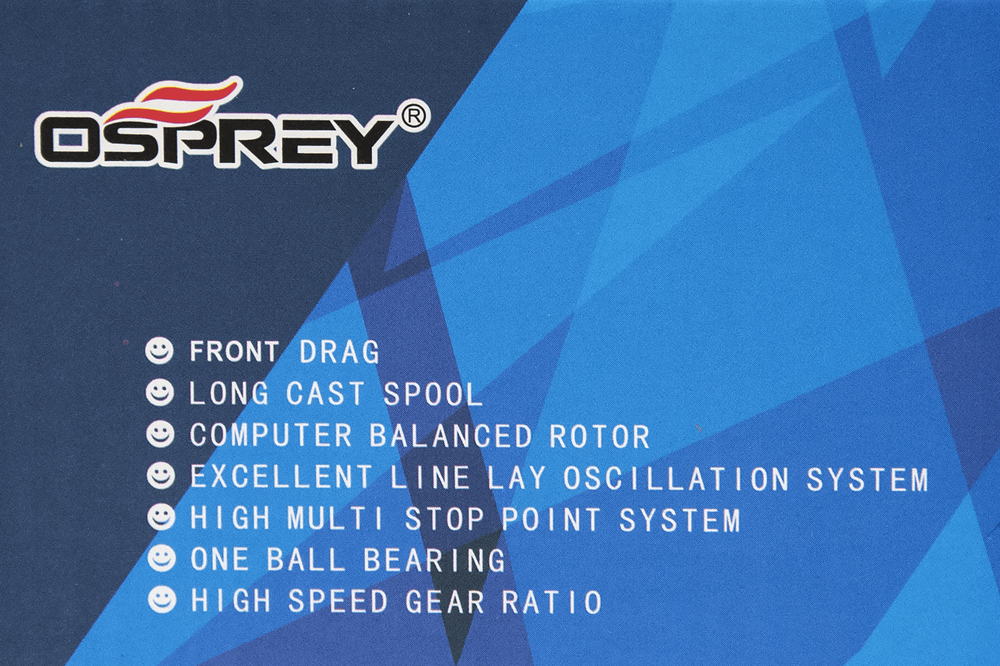 Катушка безынерционная Osprey SR (2000, 7+1BB, мет.шпуля)