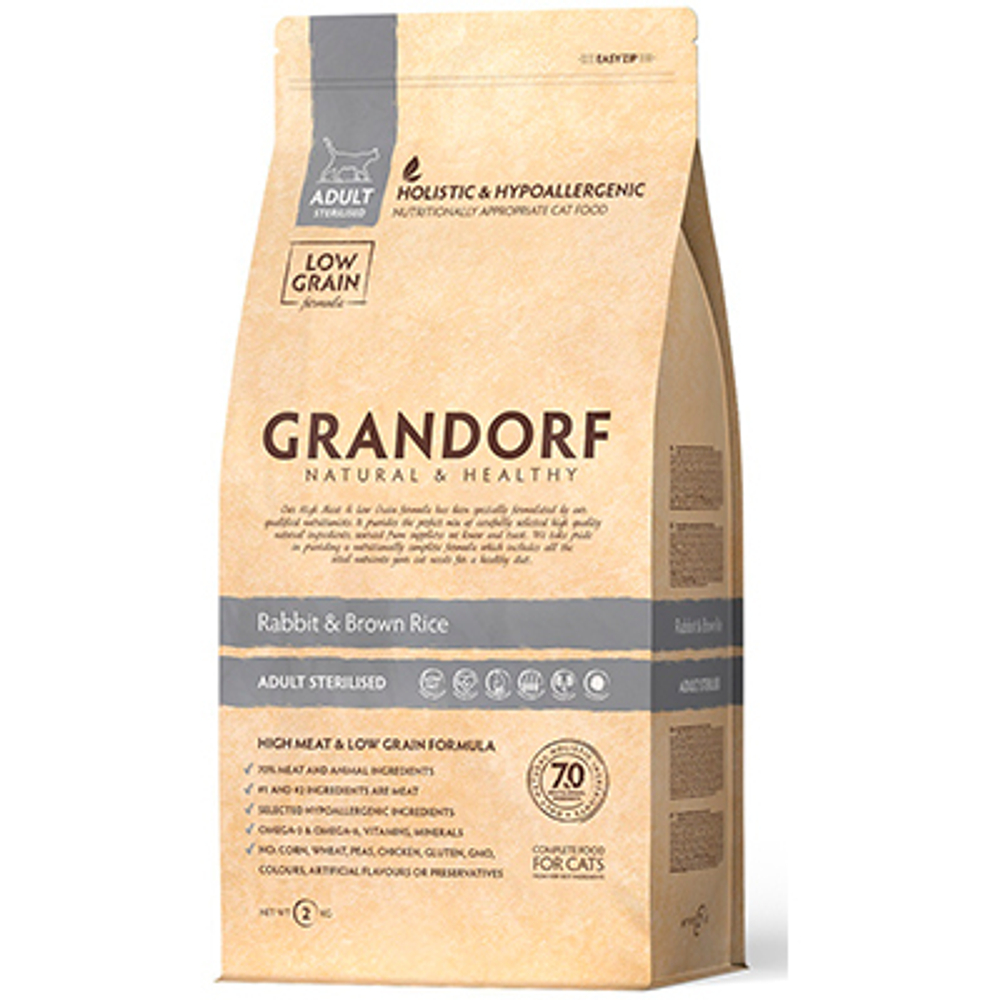 GRANDORF Кролик с Индейкой для стерилизованных кошек