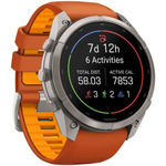 Garmin Fenix 9 Pro — 51 мм AMOLED Titanium Autumn Orange / Spark Orange