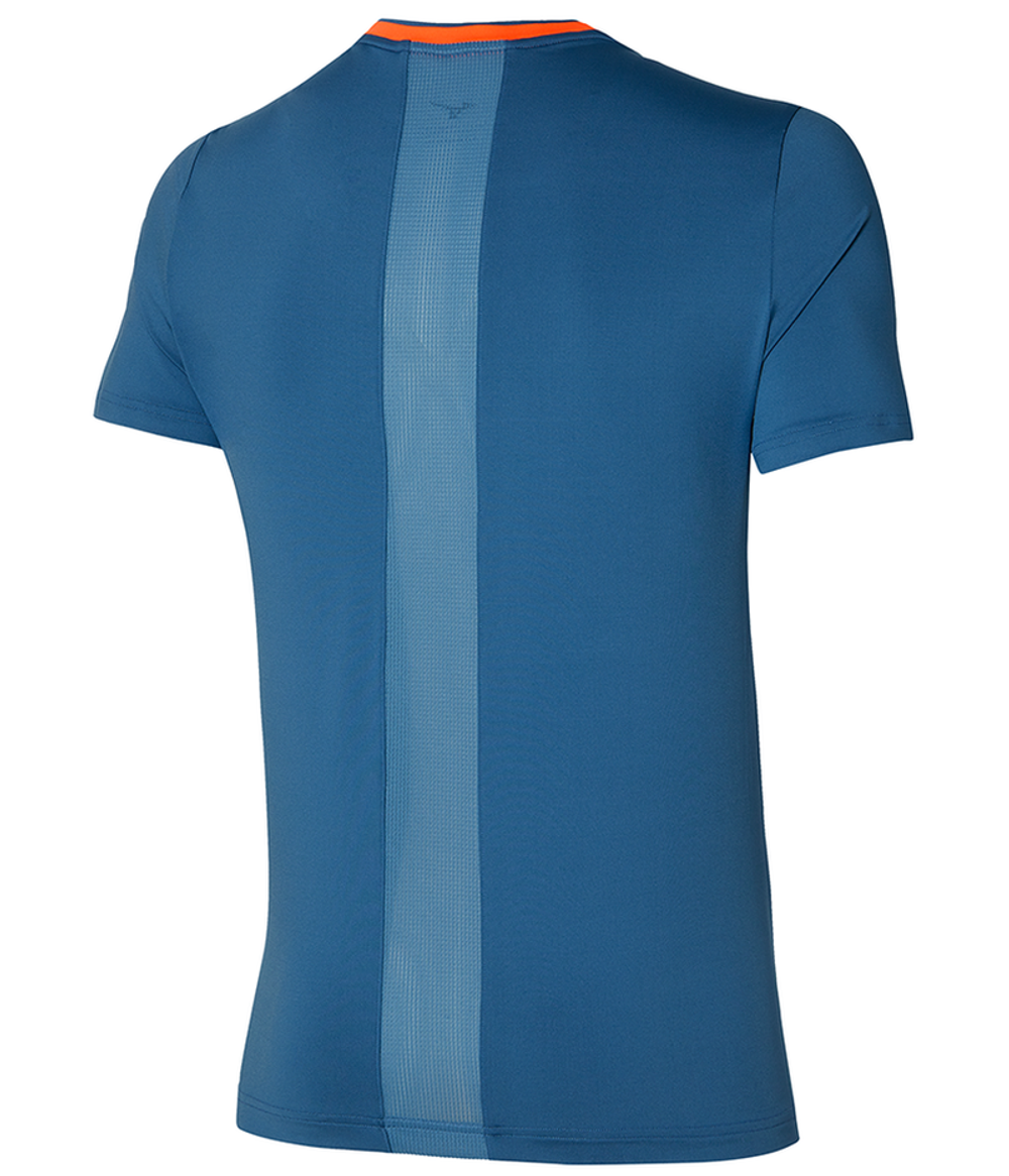Мужская теннисная футболка Mizuno Shadow Graphic Tee - blue ashes