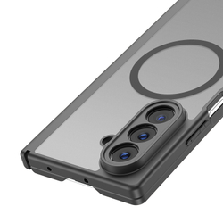 Усиленный чехол черного цвета с MagSafe для Samsung Galaxy Z Fold 7, серия Expn Series Magnetic от Dux Ducis