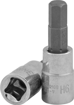 S09H404 Насадка торцевая 1/2"DR с вставкой-битой шестигранной, H4, 55 мм