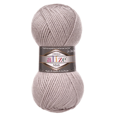 Пряжа Alize (Ализе) Superlana Midi / уп.5 мот. по 100 г, 170м, 652 пепельный A