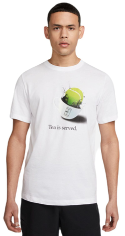 Мужская теннисная футболка Nike Dri-Fit Tennis T-Shirt - white