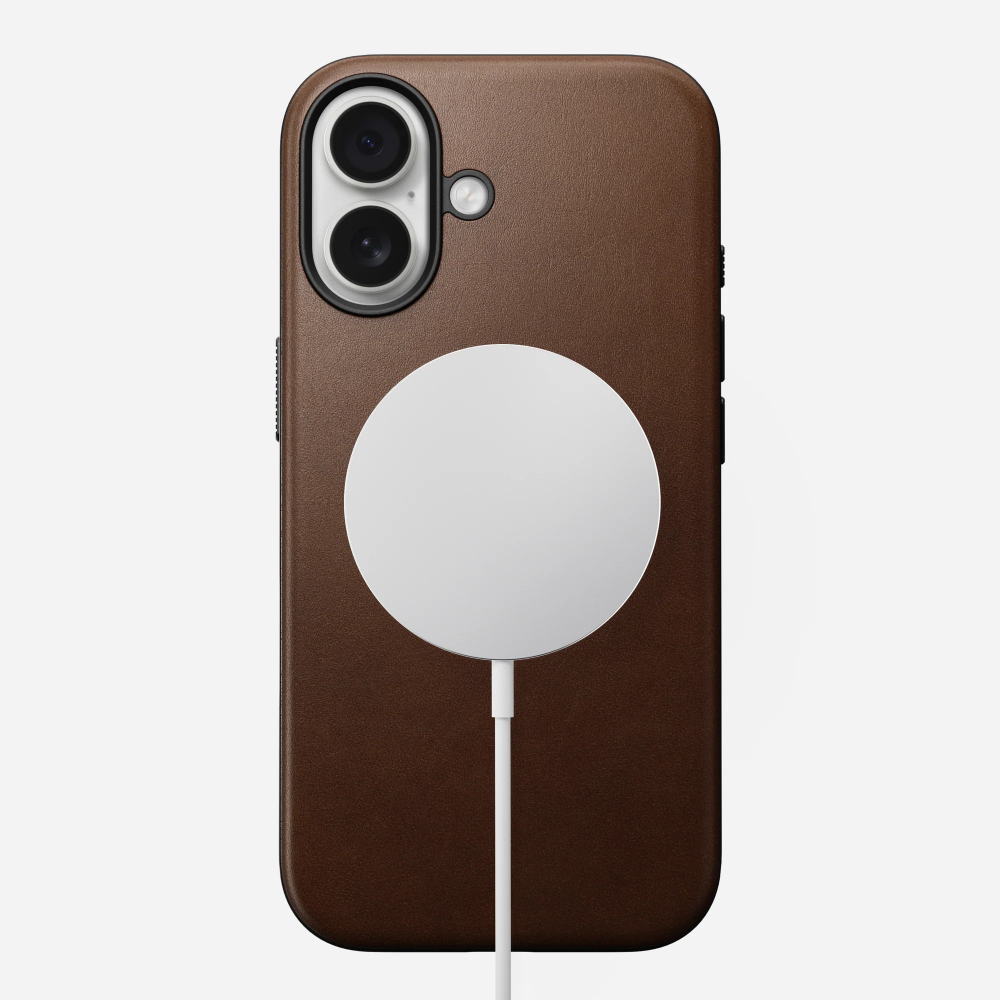 Чехол Nomad Modern Leather Case для iPhone 17 Brown