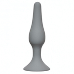 Средняя анальная пробка на присоске Slim Anal Plug Medium (11,5 см , серый) (Цвет: серый)