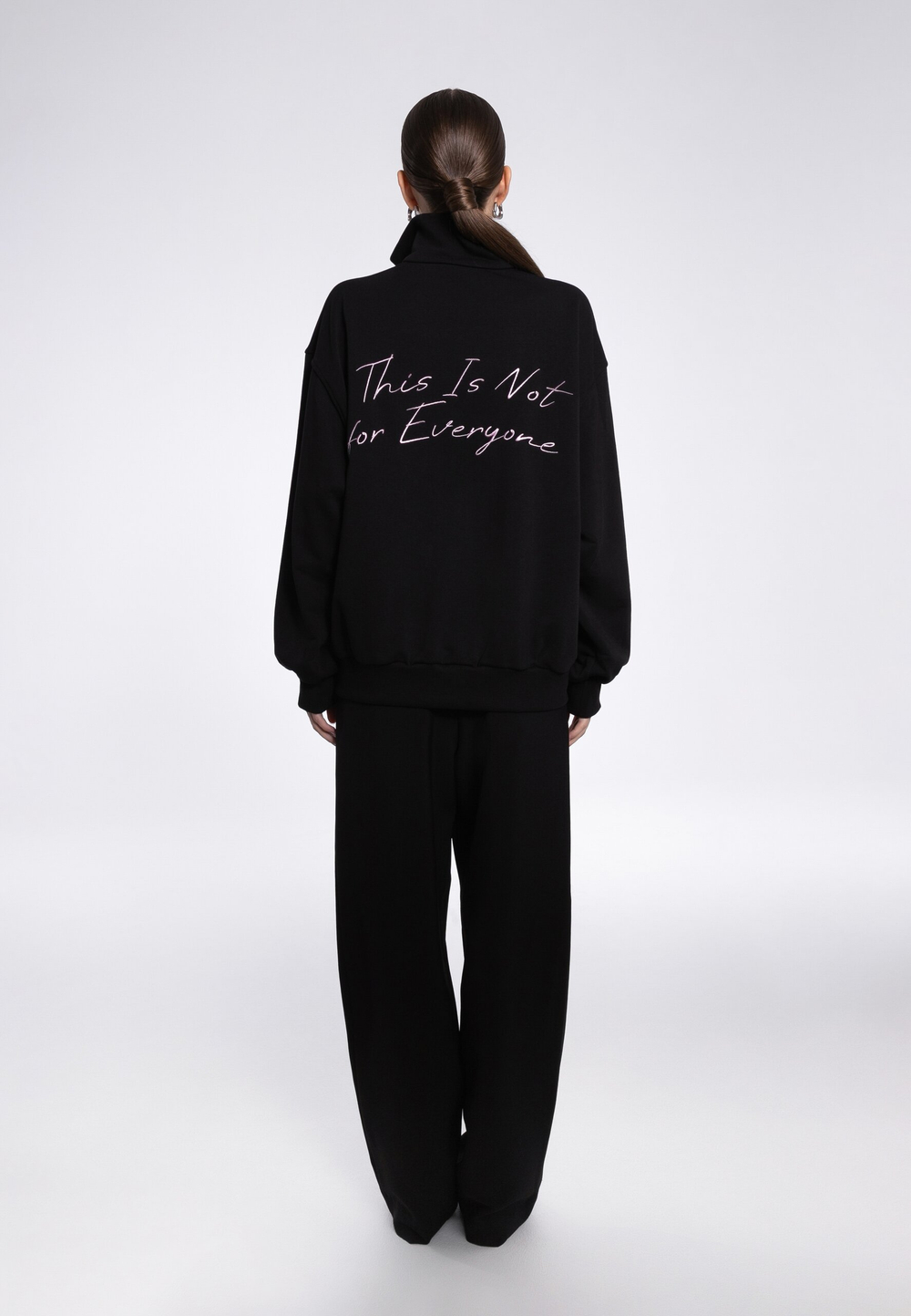 «Half Zip not for everyone» Толстовка с вышивкой.