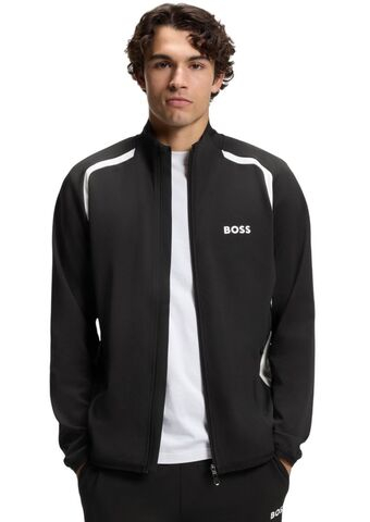 Мужская теннисная кофта BOSS TOC Spin Full Zip - black