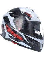 Шлем SHIRO SH351 SPEED white/red 2XL