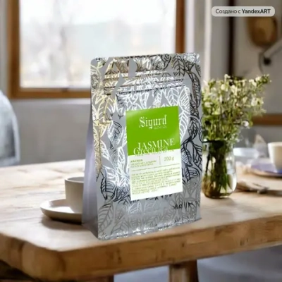 Чай зеленый китайский с жасмином Jasmine Tea "Sigurd" 200 гр (Россия)