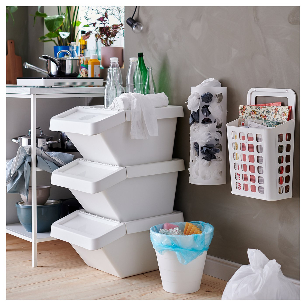 IKEA VARIERA  (ИКЕА ВАРИЕРА)  -  Диспенсер для пакетов - белый