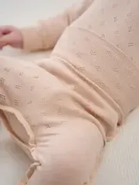 Ползунки "Нюд" из ажурного хлопка 0+