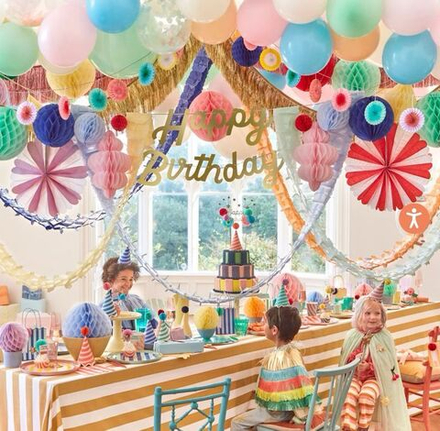 Объёмная гирлянда "С Днем Рождения" [Happy Birthday] (2,7 м)