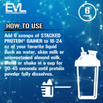 EVLution Nutrition, Stacked Protein®, гейнер, со вкусом ванильного мороженого, 2,72 кг (6 фунтов)
