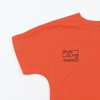 Платье-футболка оверсайз "Вb team" Яркий коралл подростковое