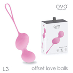 Вагинальные шарики из силикона Ovo L3 Love Ball Pink (Цвет: розовый)