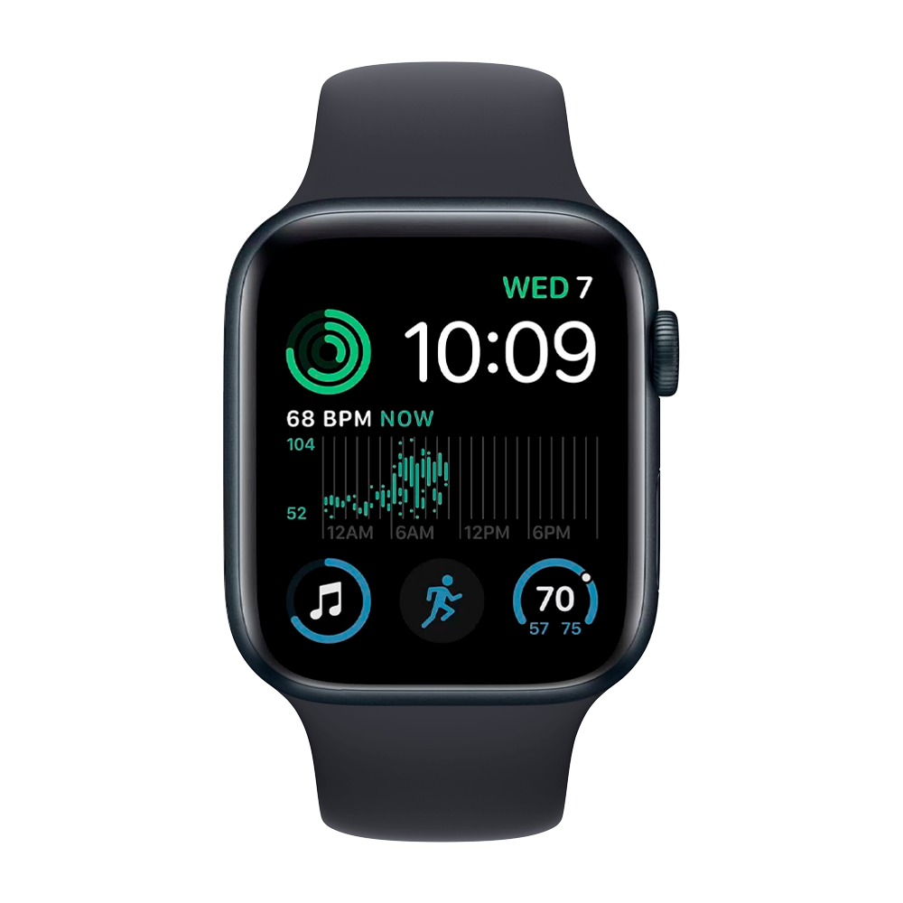 Умные часы Apple Watch SE (2022) GPS, 44mm, Aluminium Case with Sport Band M/L, Midnight (Темная ночь)