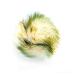Помпон из искусственного меха 120 мм, 1 молочно-зеленый