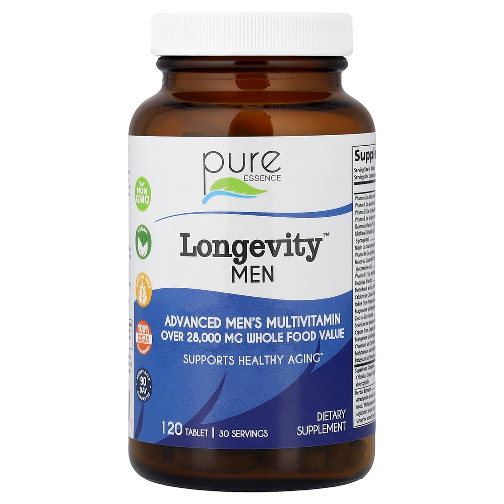 Pure Essence, Longevity Men, 120 таблеток