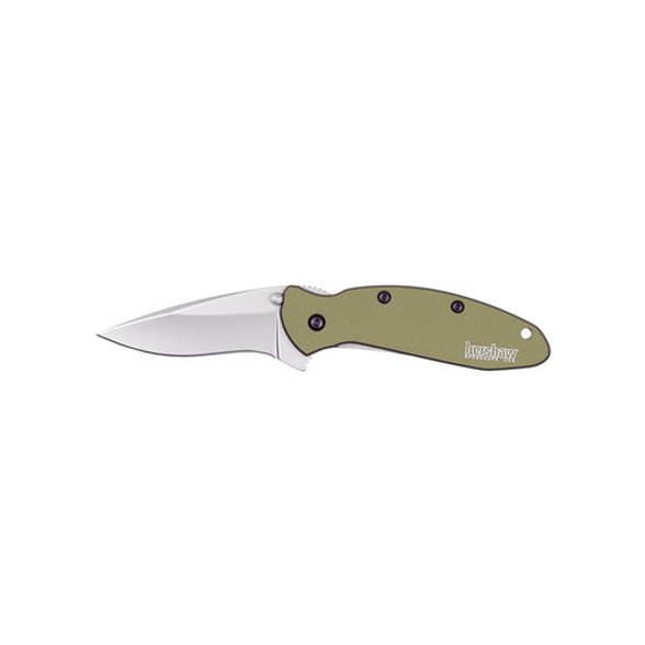 Цена наСкладной полуавтоматический нож Kershaw Scallion Olive, сталь 420HC, рукоять алюминий