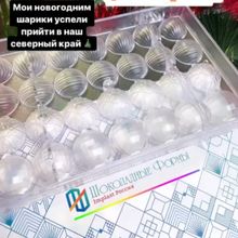 855 | Форма для шоколадных изделий "Новогодние игрушки" (275*175 мм)