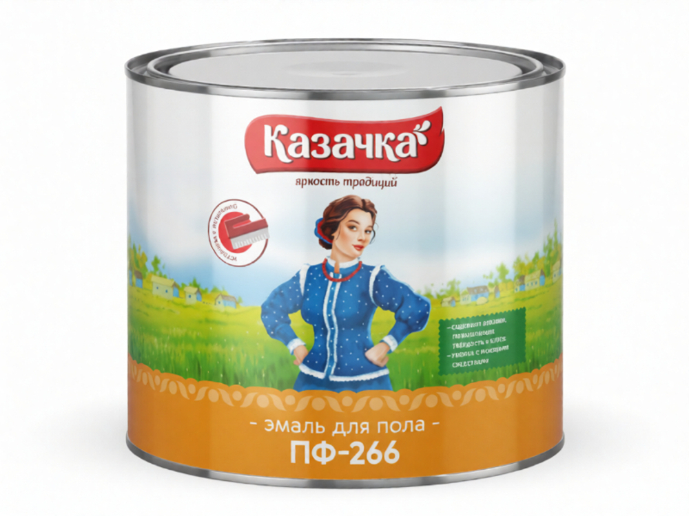 1,9 кг (КАЗАЧКА) Эмаль Золотисто-коричневая ПФ-266