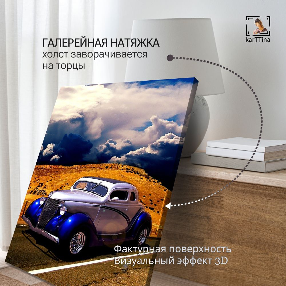 Картина интерьерная karTTina "Porsche 356", 50х70см 1шт.