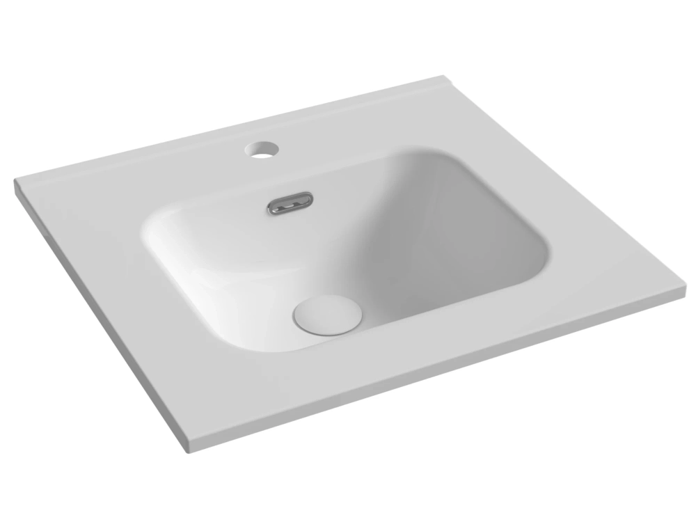 Раковина накладная прямоугольная Ceramicanova Элемент (Element) 510x465x180 мм белый, CN7034