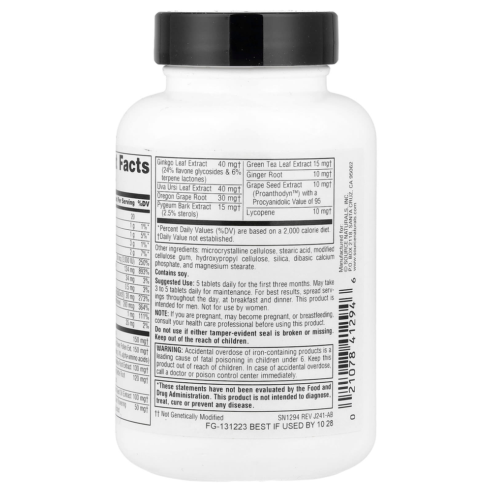 Source Naturals, Prosta-Response ™, 45 таблеток