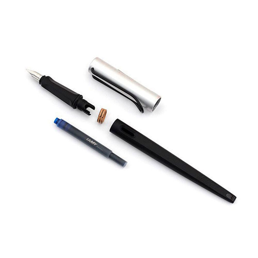 Перьевая ручка Lamy Joy 011 черно-серебристая перо 1.5 мм (4029991) 1