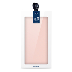 Чехол книжка из кожи розового цвета для Samsung Galaxy A36 5G и Galaxy A56 5G, серия Skin Pro Series от Dux Ducis