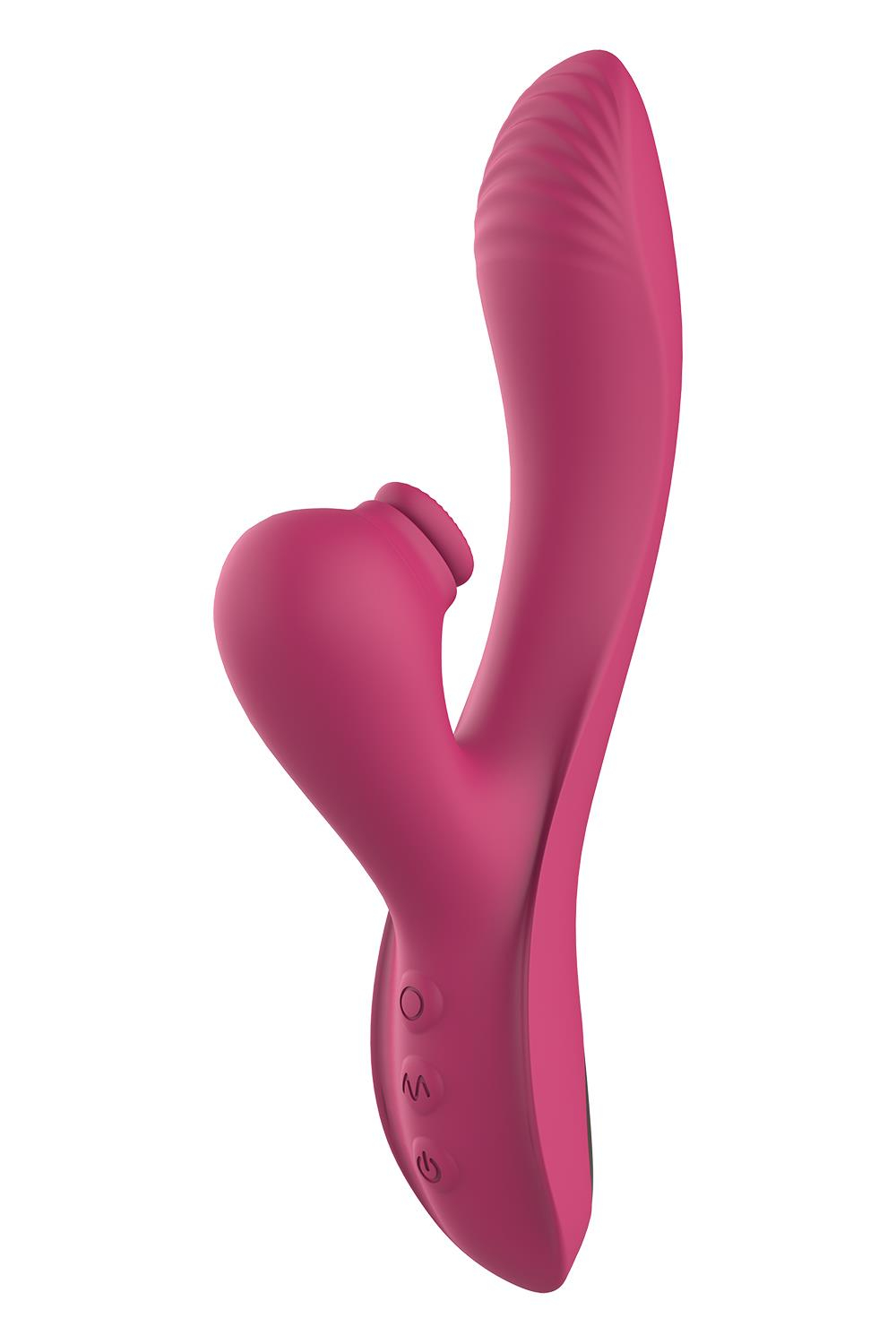Розовый вибратор-кролик Dual G-Spot Vibe - 22,5 см. (Цвет: розовый)