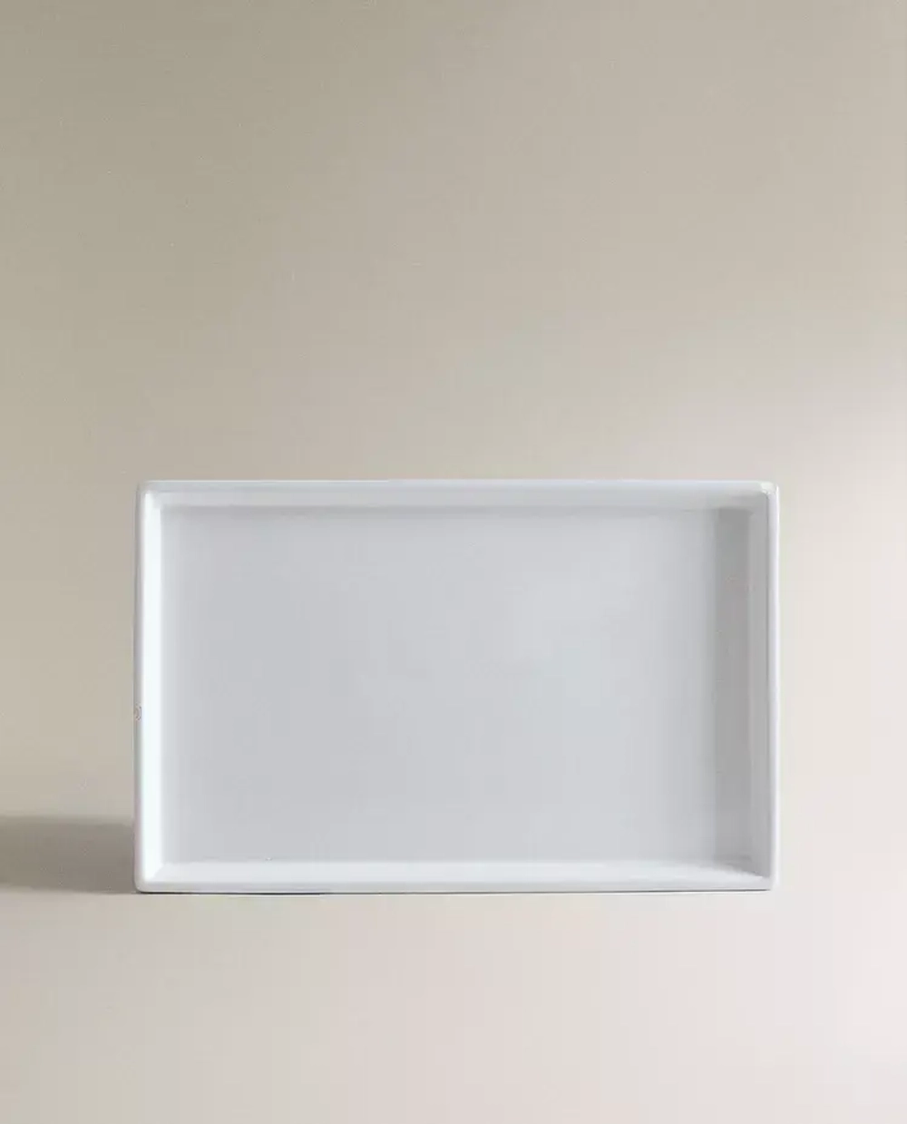 ZARA HOME ПОДНОС ИЗ БЕЛОГО ФАЯНСА ДЛЯ ВАННОЙ, БЕЛЫЙ