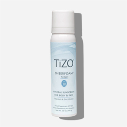 TIZO SheerFoam Sunscreen SPF 30 Tinted Спрей солнцезащитный для лица и тела с оттенком