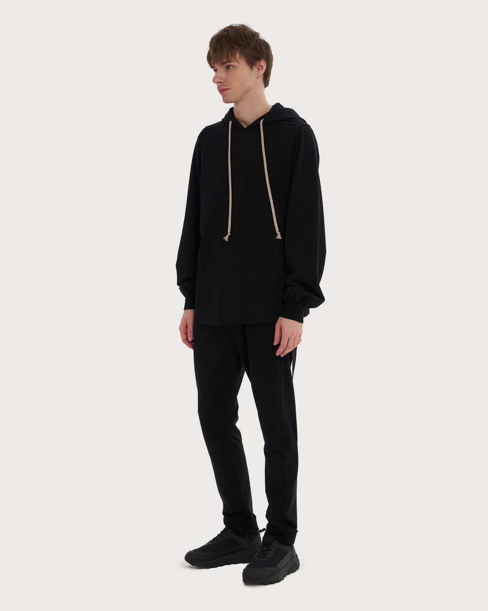 RICK OWENS DRKSHDW ХУДИ ЧЕРНАЯ CAPE SLEEVE JUMBO