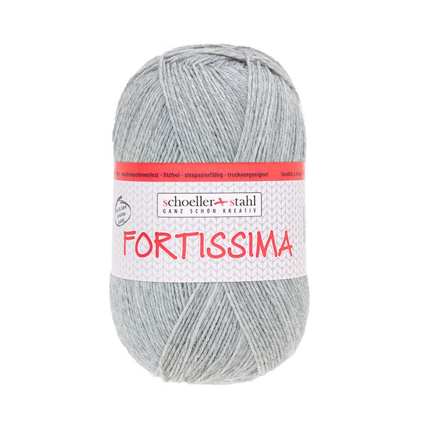 Пряжа Austermann (Аустерманн) Fortissima 100 / уп.5 мот. по 100 г, 420м, серый №2