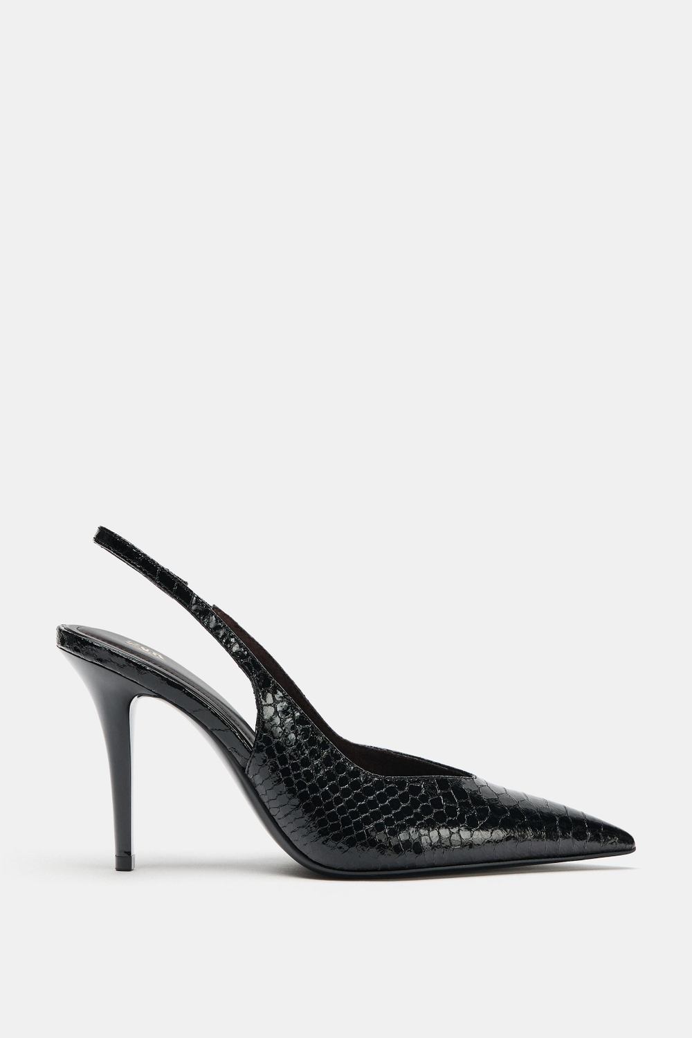 ZARA ТУФЛИ-МЮЛИ С ПРИНТОМ, ЧЕРНЫЙ