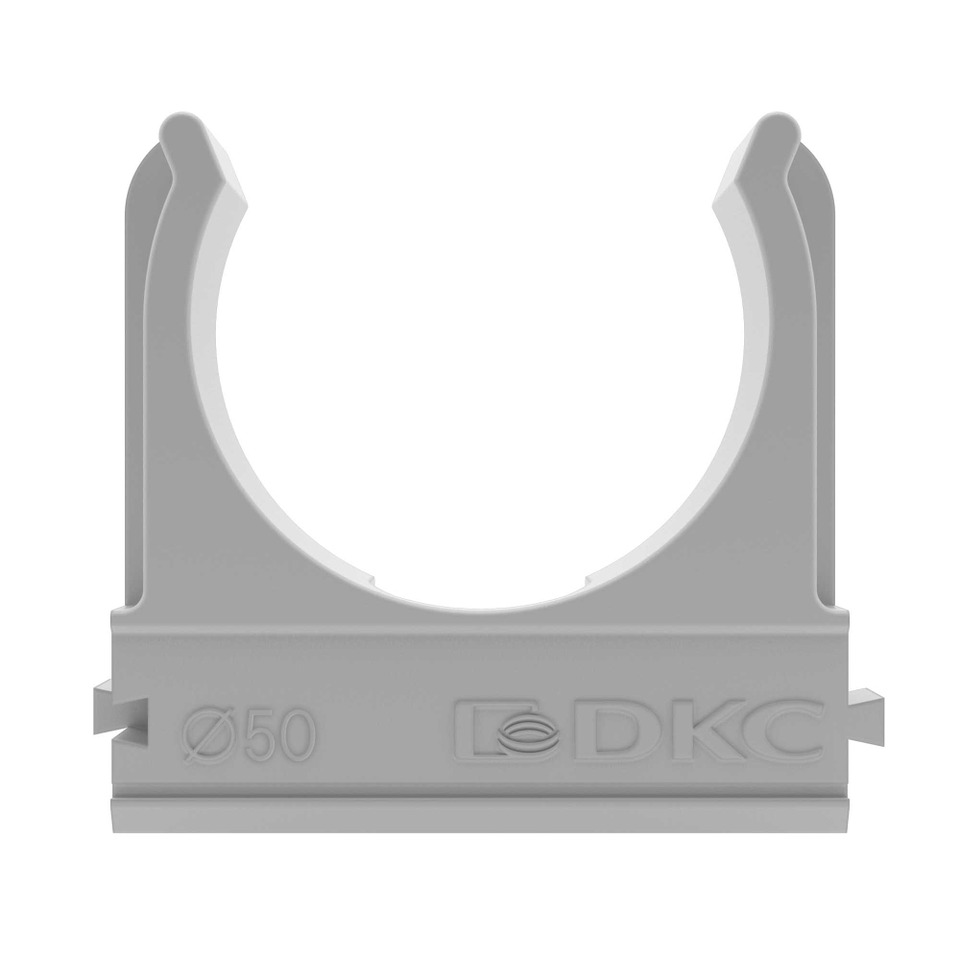 Клипса для гофротрубы  DKC d50мм серая