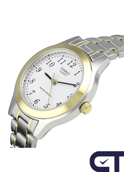 Casio LTP-1128G-7B — женские классические часы на стальном браслете