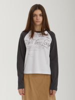 Женский Лонгслив Gradation Lettering Raglan