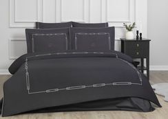 Постельное белье CHANEL антрацит сатин делюкс TIVOLYO HOME Турция