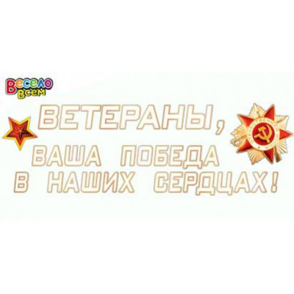 Набор наклеек. Ветераны, ваша победа в наших сердцах!